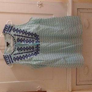 Talbot's aqua sleeveless top Sz 1X